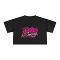 Nutty Postpartum Crewneck Crop Tee — "Nutty Postpartum" Graphic Women's Crop Tee