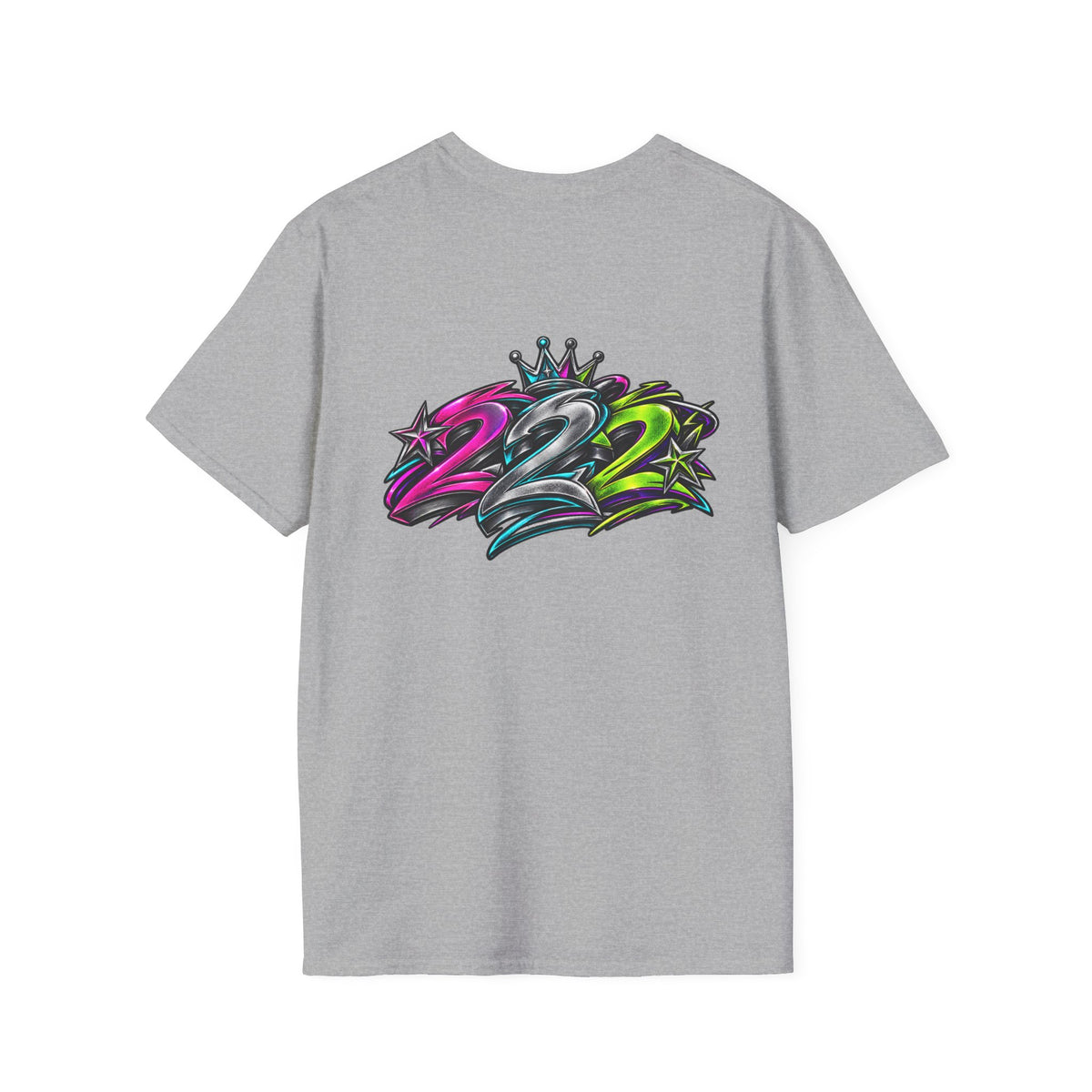 2022 Graffiti Crown T-Shirt — Street Style Retro Logo Tee