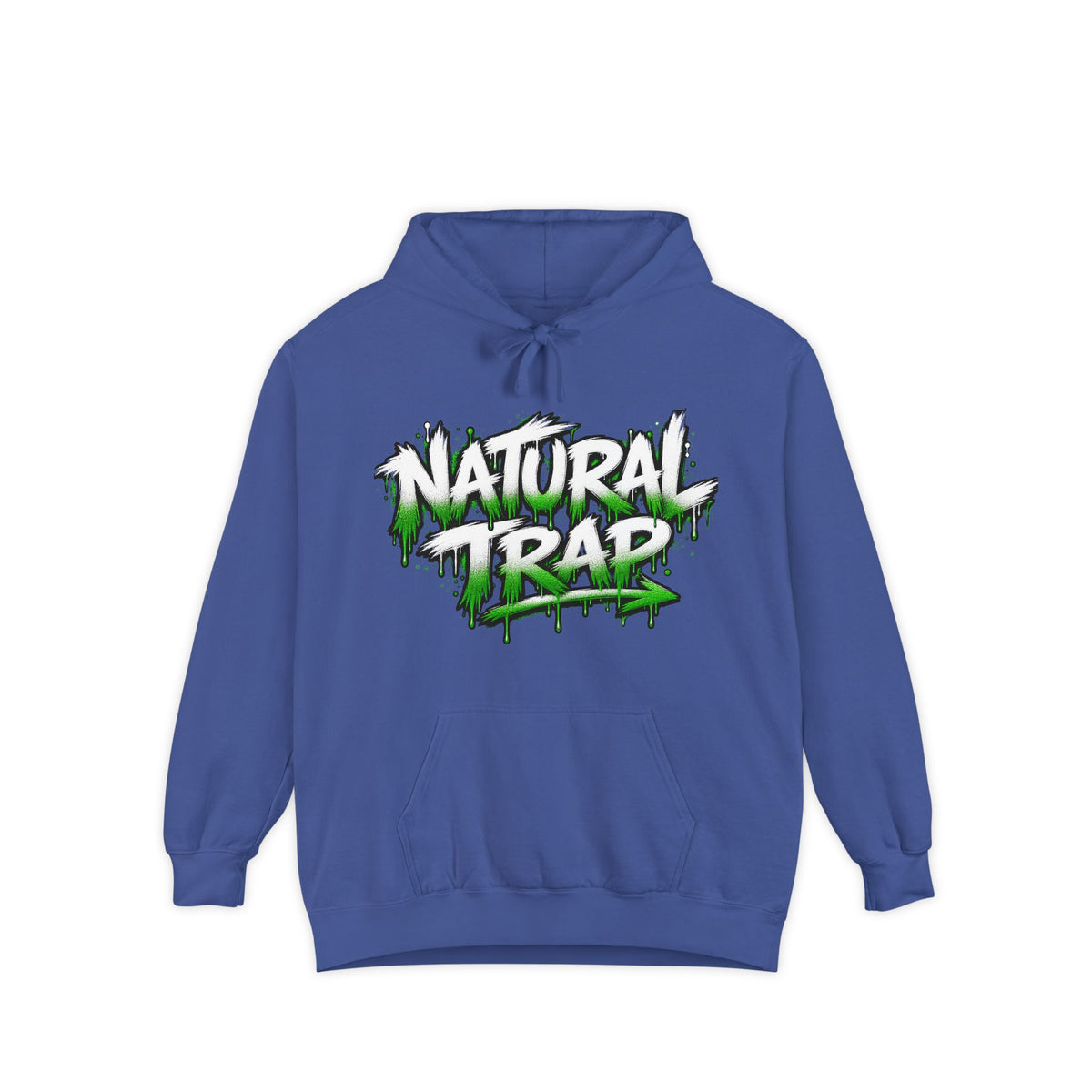 Natural Trap Hoodie — Streetwear Graffiti Logo Pullover