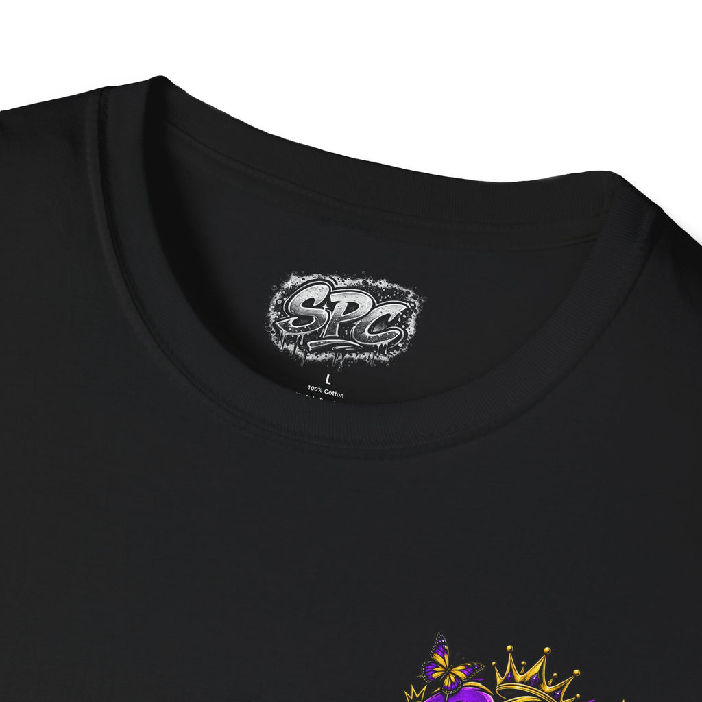 Pocket Logo T‑Shirt — Purple Crown '2' Graphic