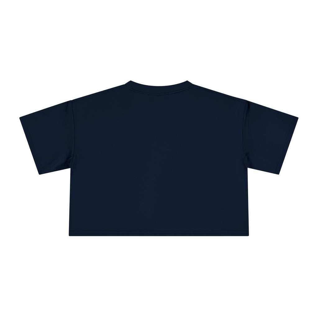 Nutty Postpartum Crewneck Crop Tee — "Nutty Postpartum" Graphic Women's Crop Tee