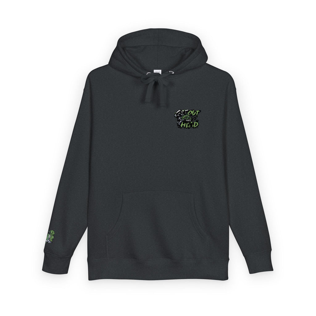 Hoodie — Green Floral Camo Chest & Sleeve Logo