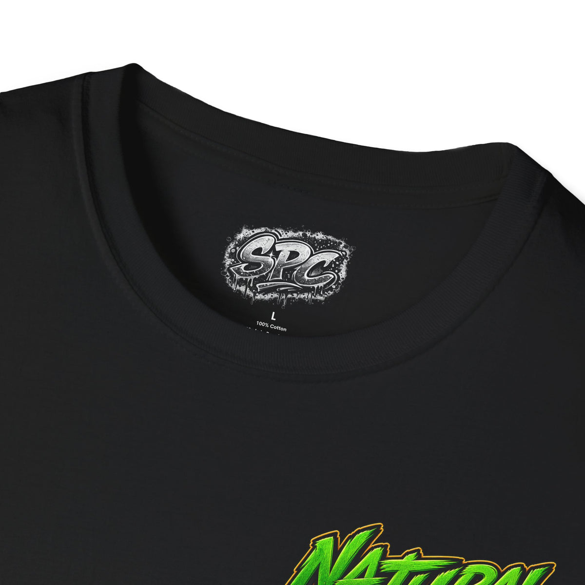 Natural Trap Logo T‑Shirt — Retro Green & Yellow Graphic Tee