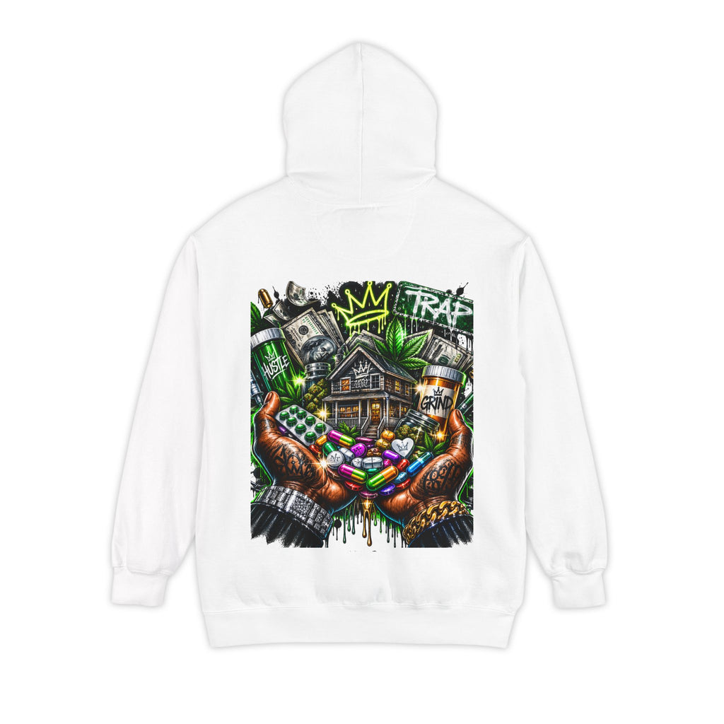 Natural Trap Hoodie — Streetwear Graffiti Logo Pullover