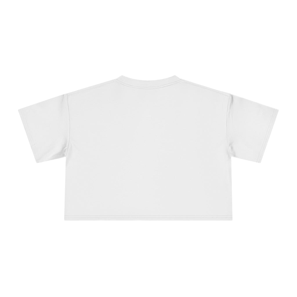Nutty Postpartum Crewneck Crop Tee — "Nutty Postpartum" Graphic Women's Crop Tee