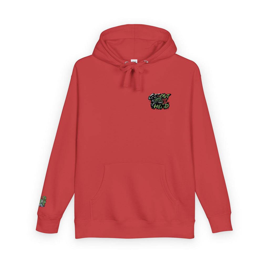 Hoodie — Green Floral Camo Chest & Sleeve Logo