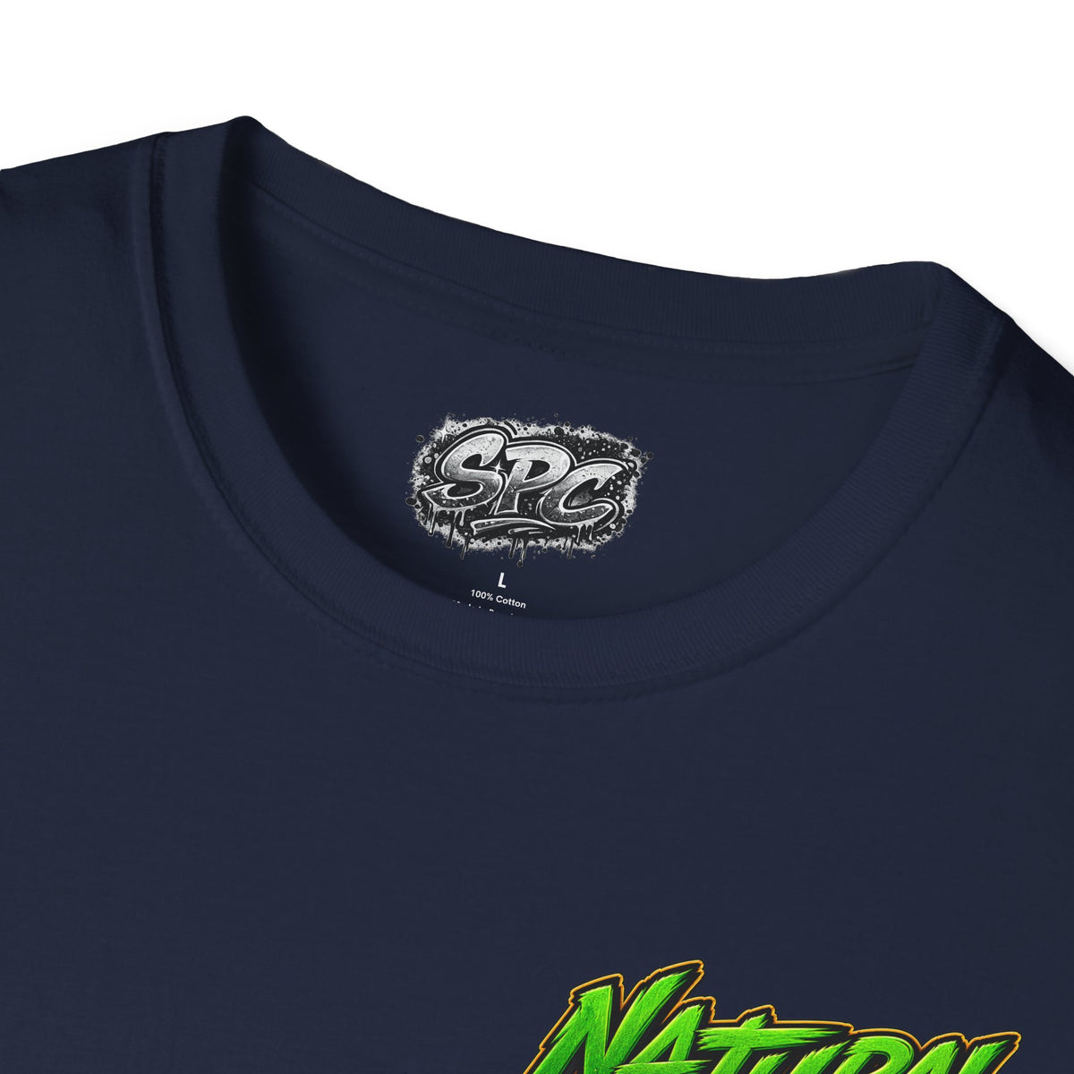 Natural Trap Logo T‑Shirt — Retro Green & Yellow Graphic Tee