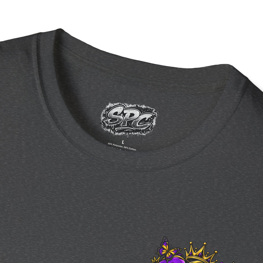 Pocket Logo T‑Shirt — Purple Crown '2' Graphic