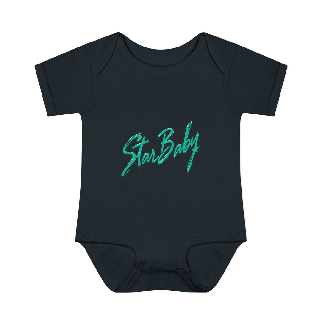 Star Baby Infant Bodysuit – Retro Script Newborn Onesie