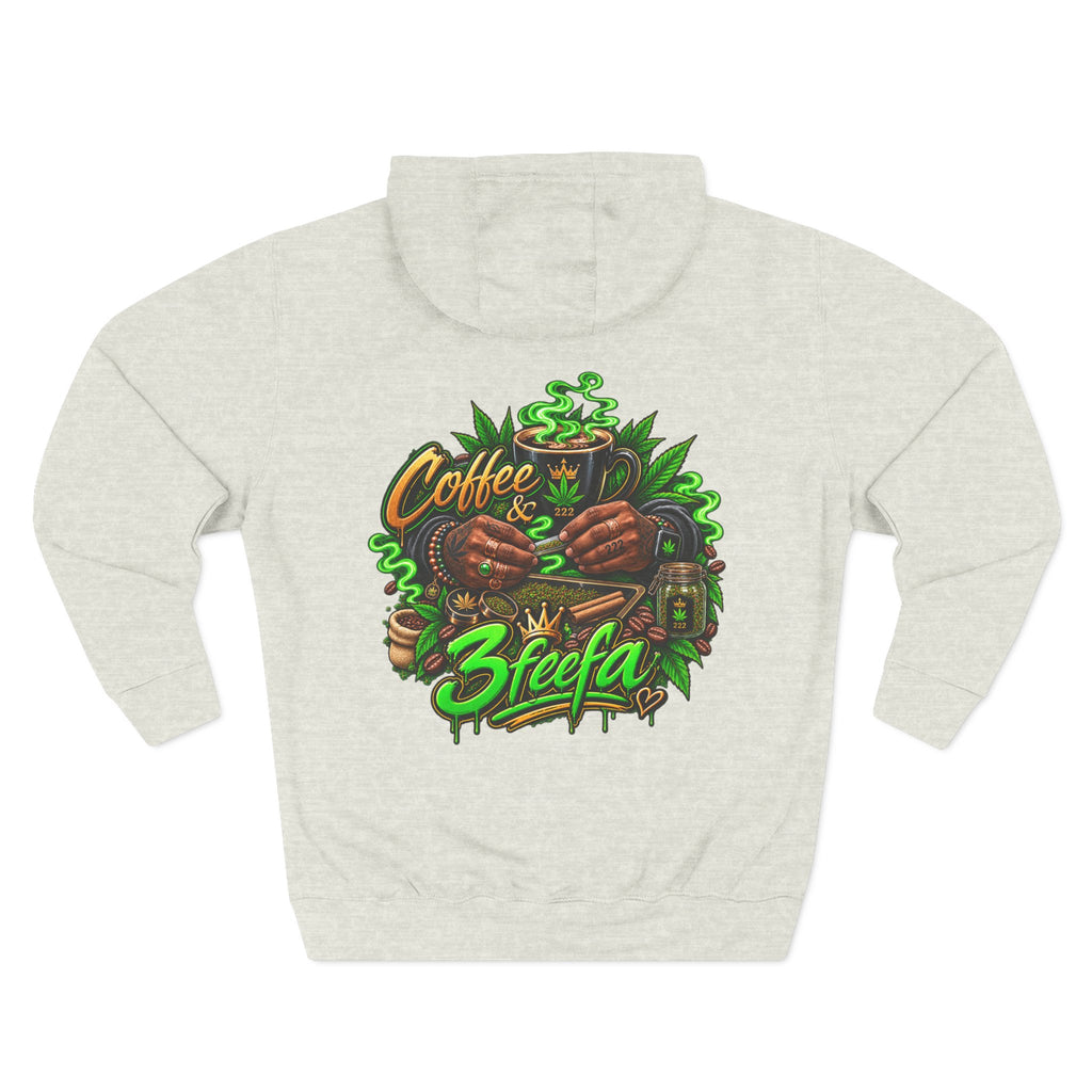 Coffee & Steefa Hoodie — Cannabis Coffee Graphic Pullover