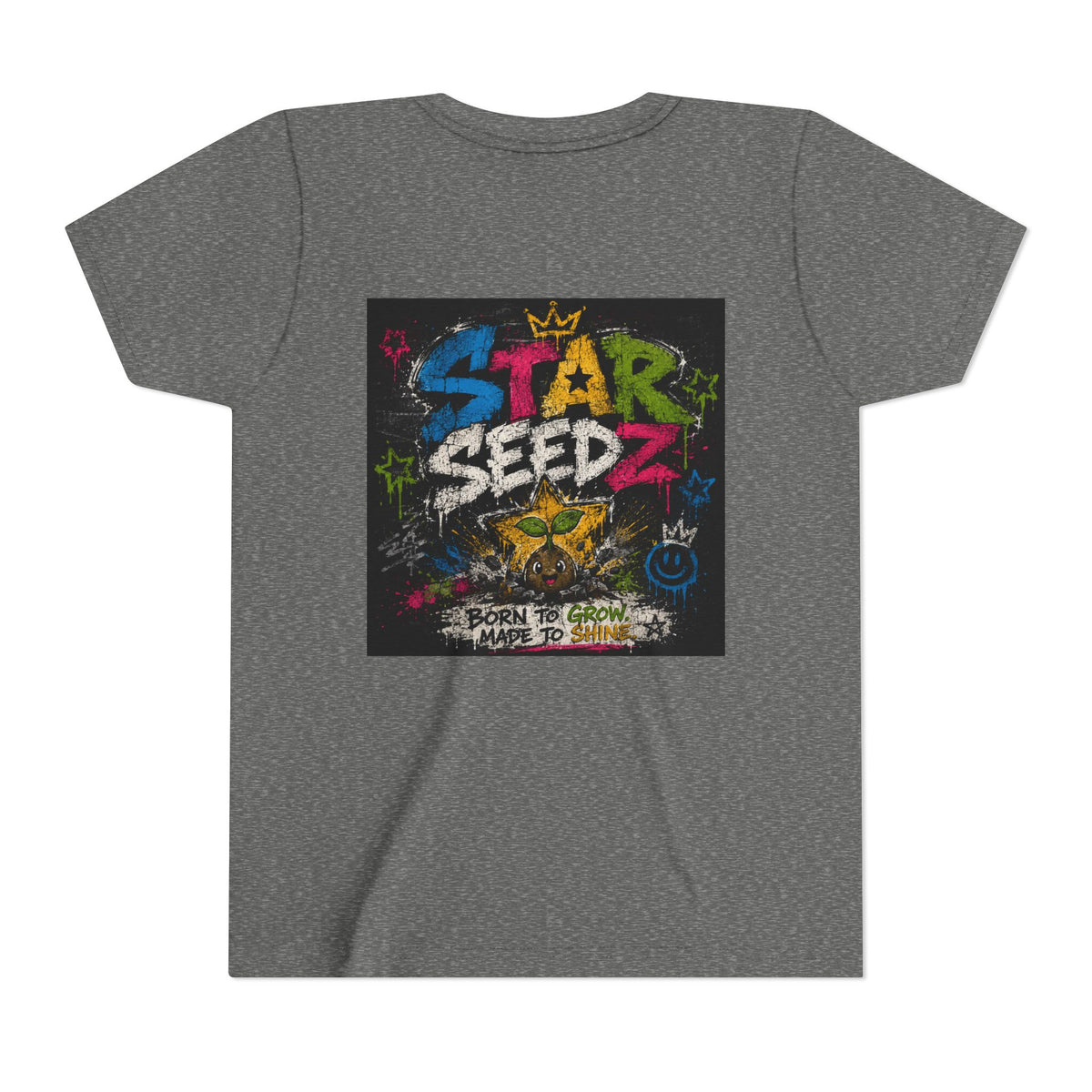 Youth T-Shirt — Star Seedz Colorful Graffiti Logo Tee ("Born to Shine")