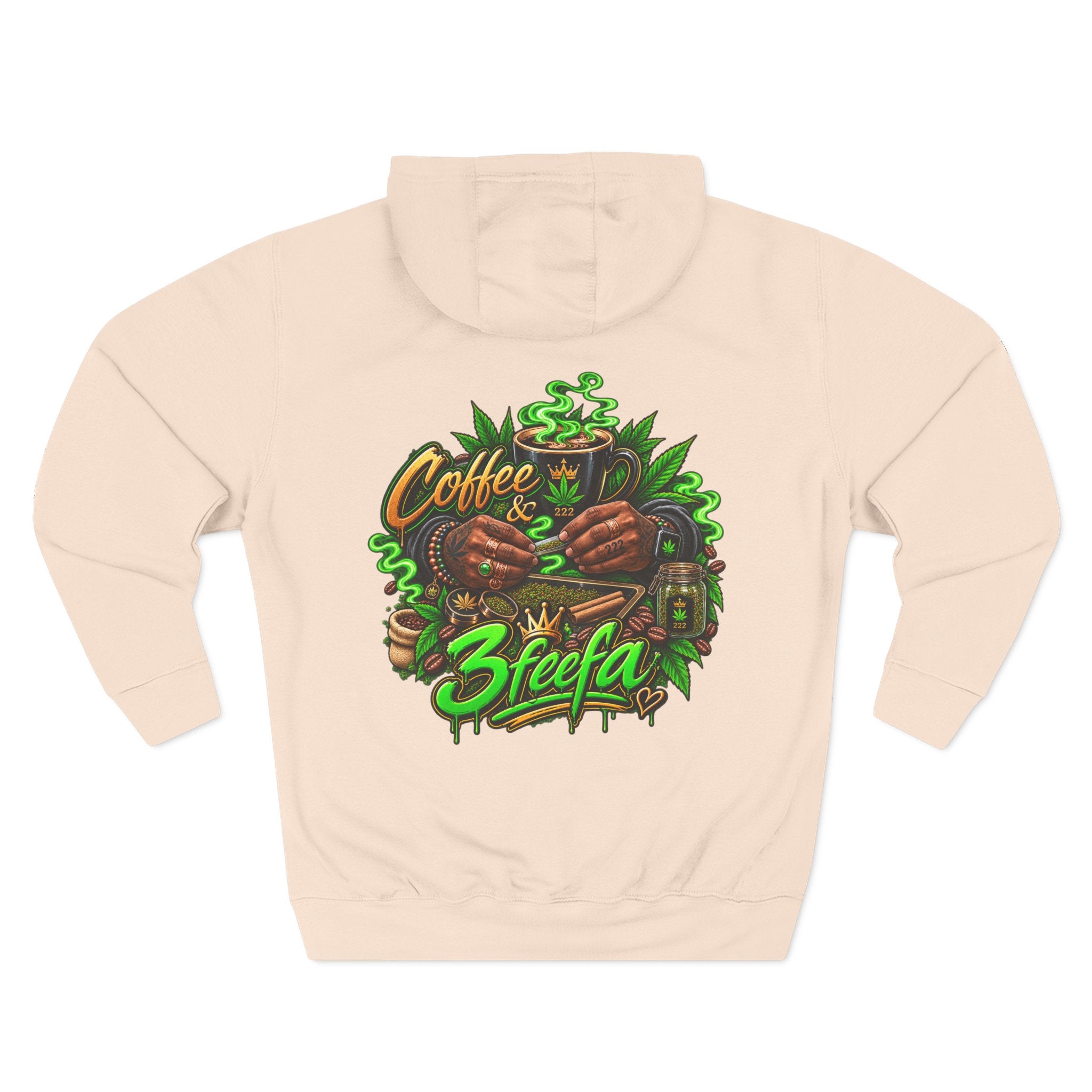Coffee & Steefa Hoodie — Cannabis Coffee Graphic Pullover