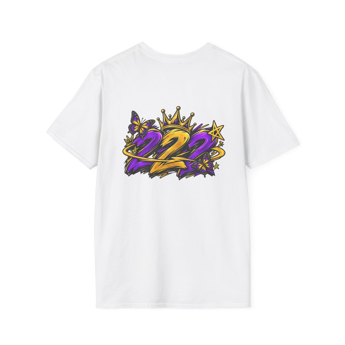 Pocket Logo T‑Shirt — Purple Crown '2' Graphic