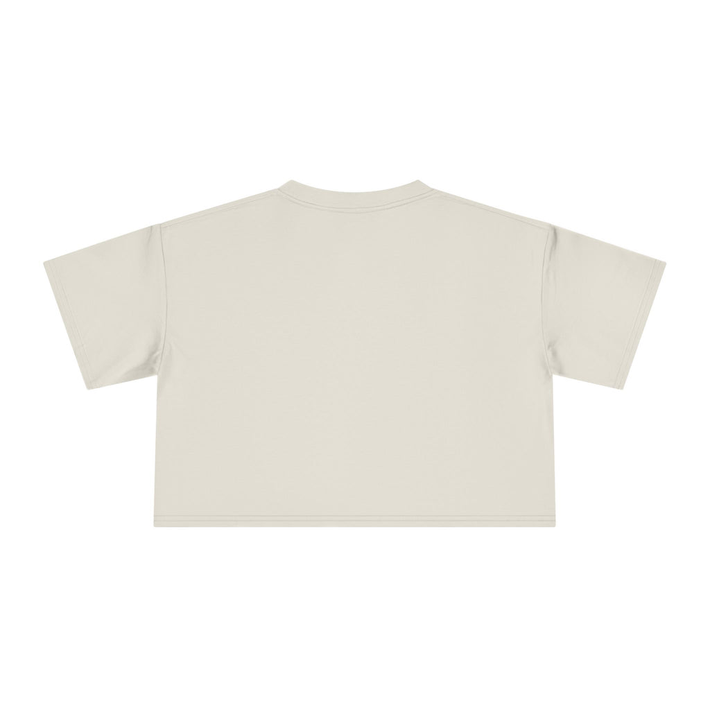 Nutty Postpartum Crewneck Crop Tee — "Nutty Postpartum" Graphic Women's Crop Tee