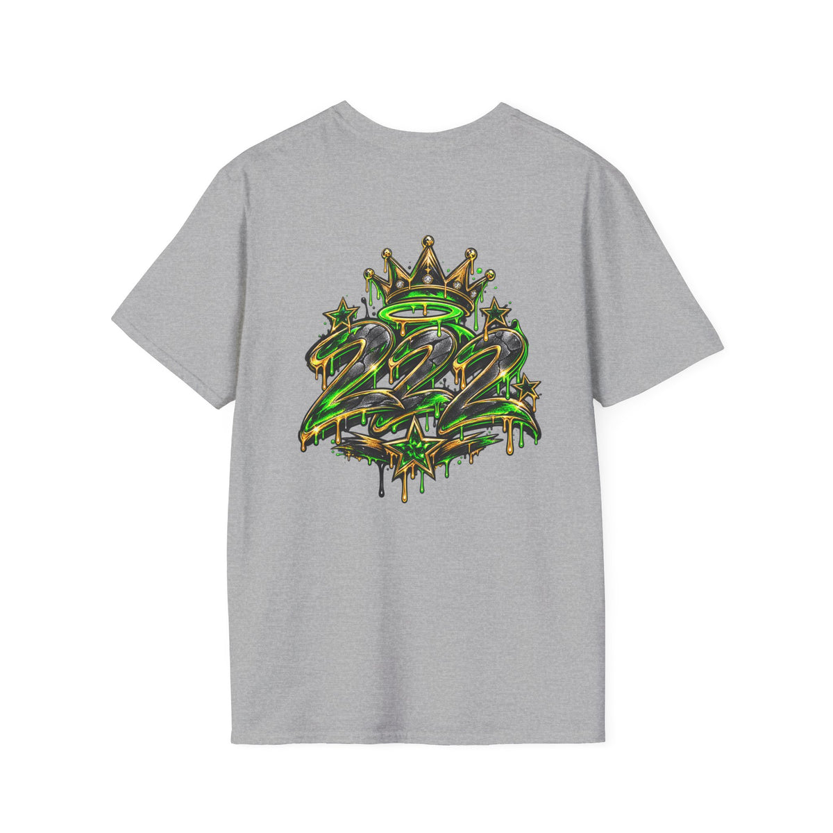 Camo Crown Pocket Tee — Minimal Green Crown Chest Graphic T-Shirt