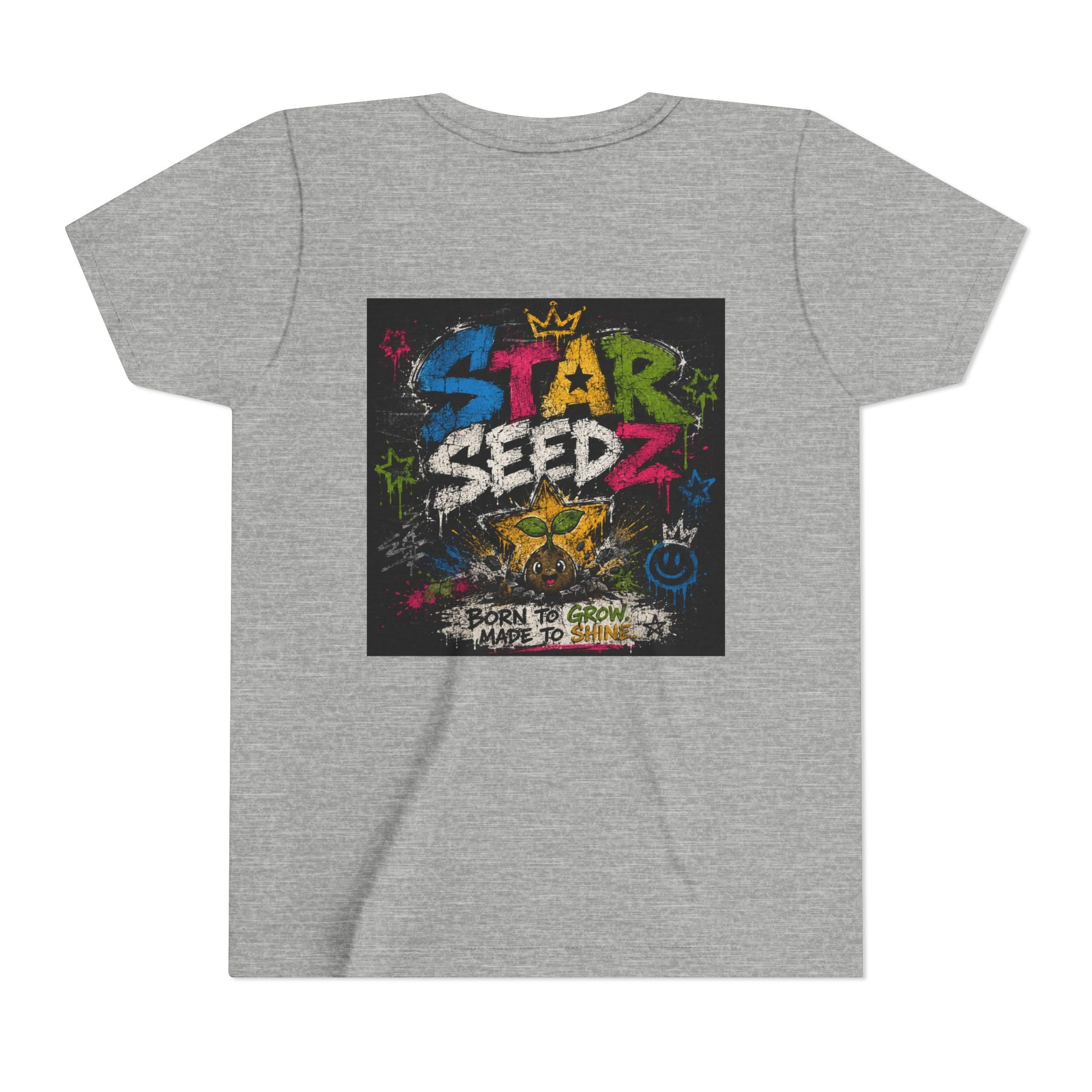 Youth T-Shirt — Star Seedz Colorful Graffiti Logo Tee ("Born to Shine")