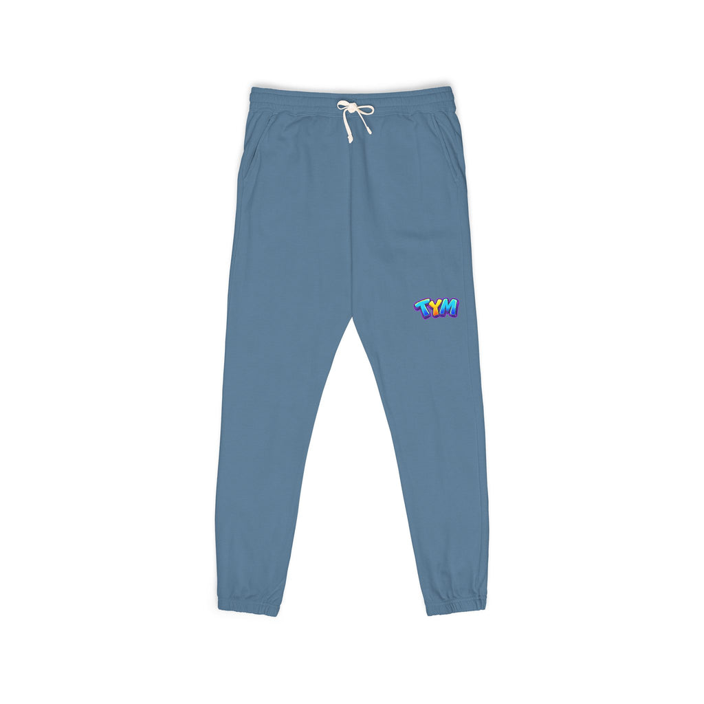 Charcoal Joggers with Colorful 'YAY' Embroidered Logo — Cozy Fleece Sweatpants