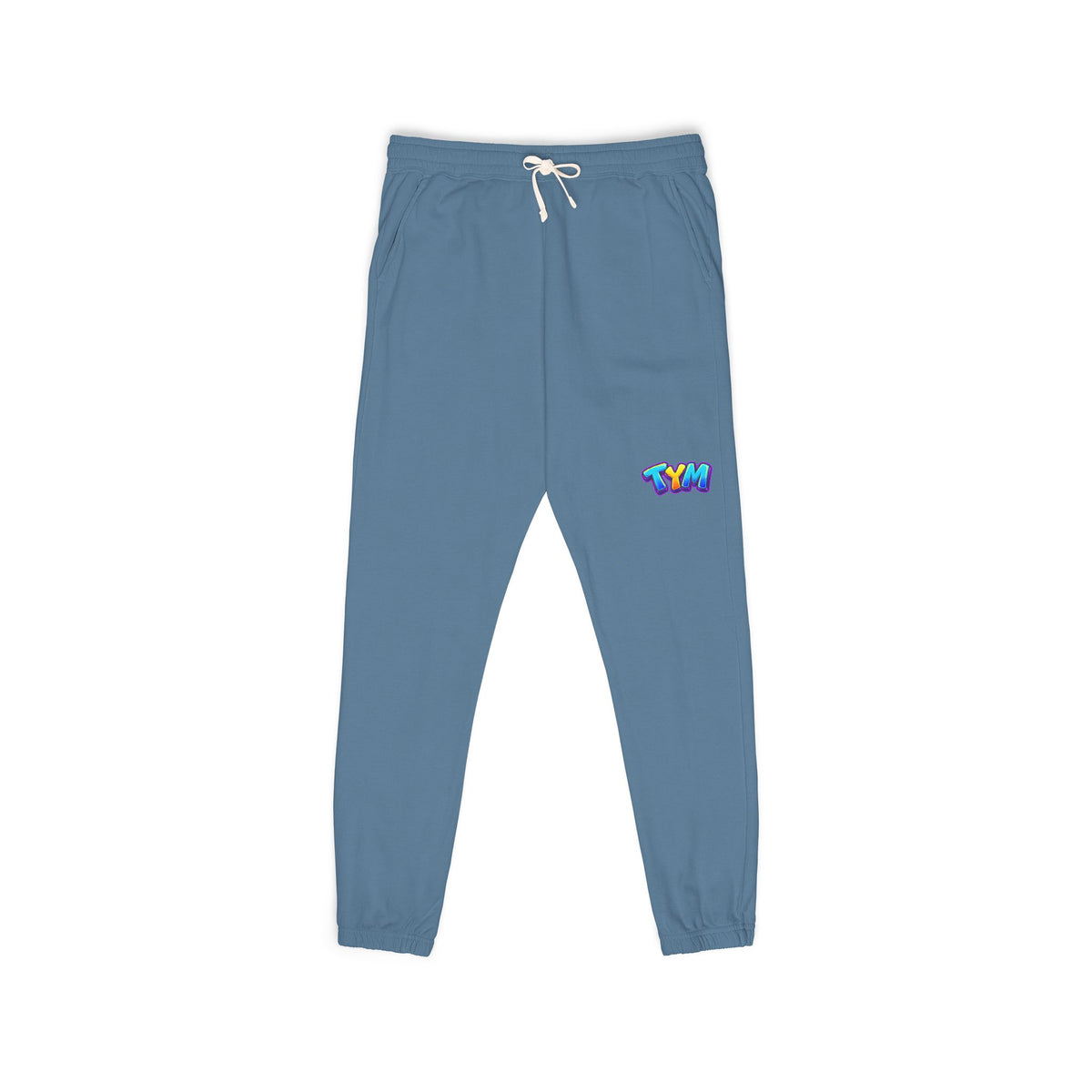 Charcoal Joggers with Colorful 'YAY' Embroidered Logo — Cozy Fleece Sweatpants