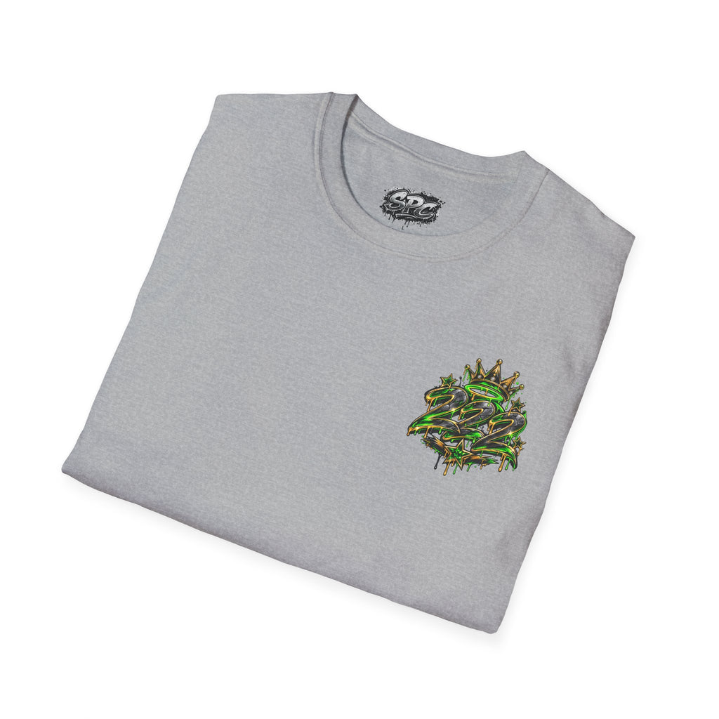 Camo Crown Pocket Tee — Minimal Green Crown Chest Graphic T-Shirt