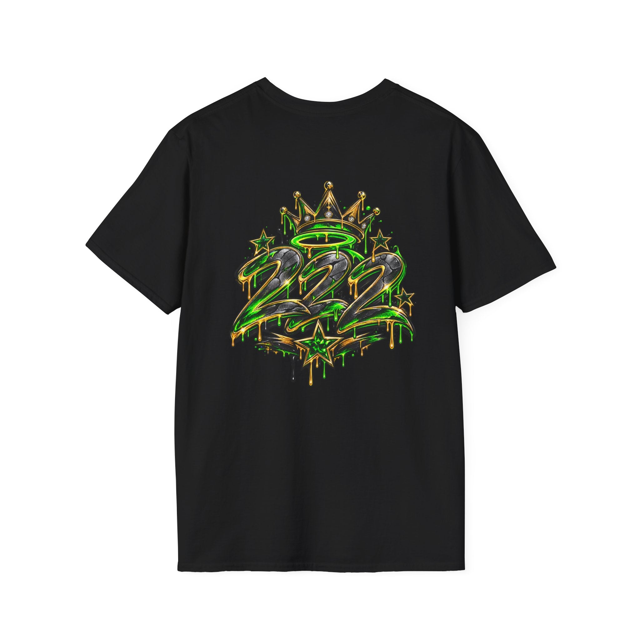 Camo Crown Pocket Tee — Minimal Green Crown Chest Graphic T-Shirt