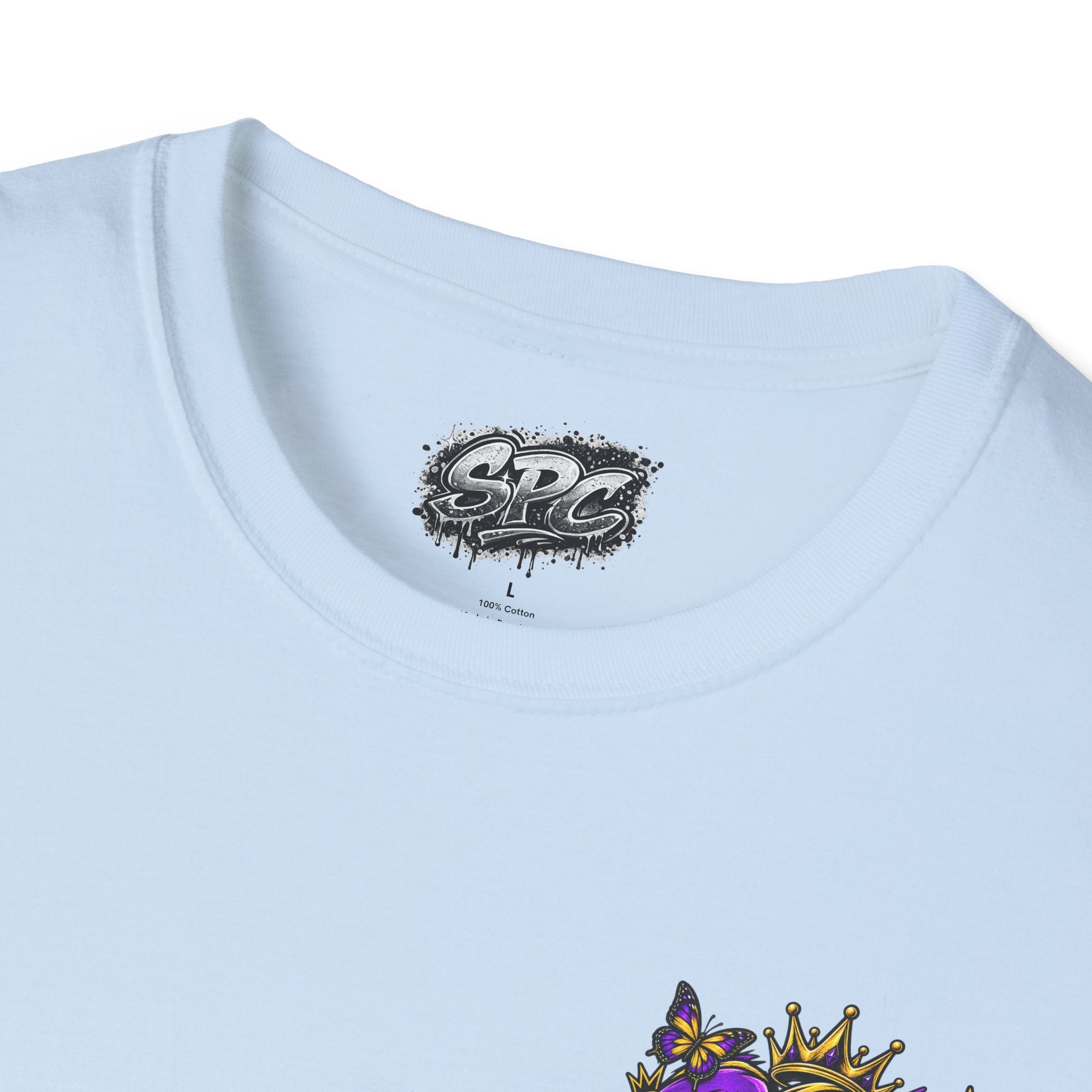 Pocket Logo T‑Shirt — Purple Crown '2' Graphic