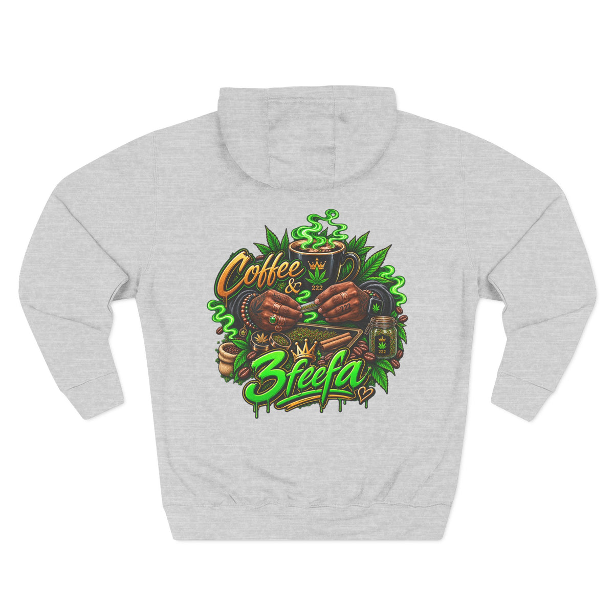 Coffee & Steefa Hoodie — Cannabis Coffee Graphic Pullover