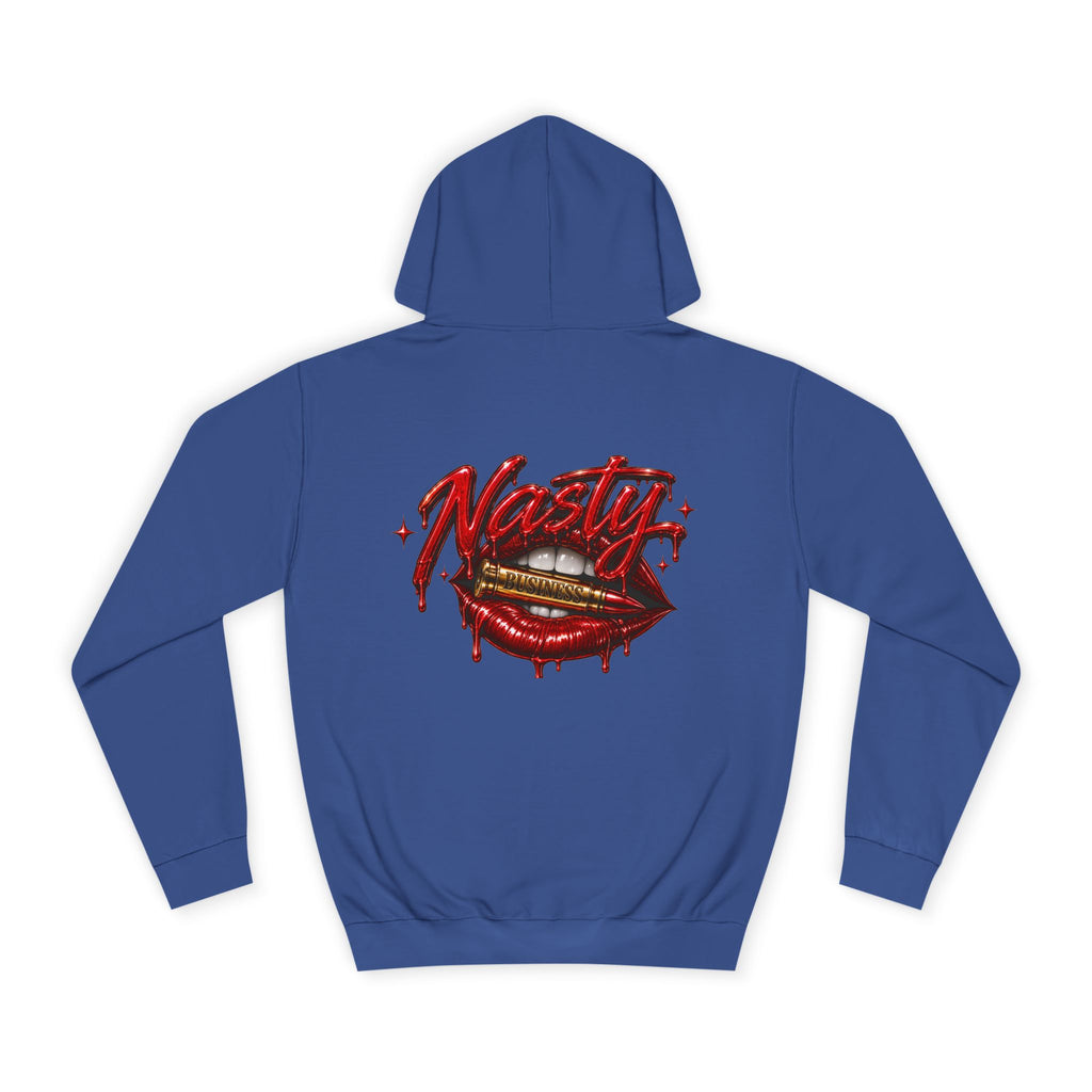 Feminine Nasty Business Hoodie — Graphic Dripping Lips College Sweatshirt