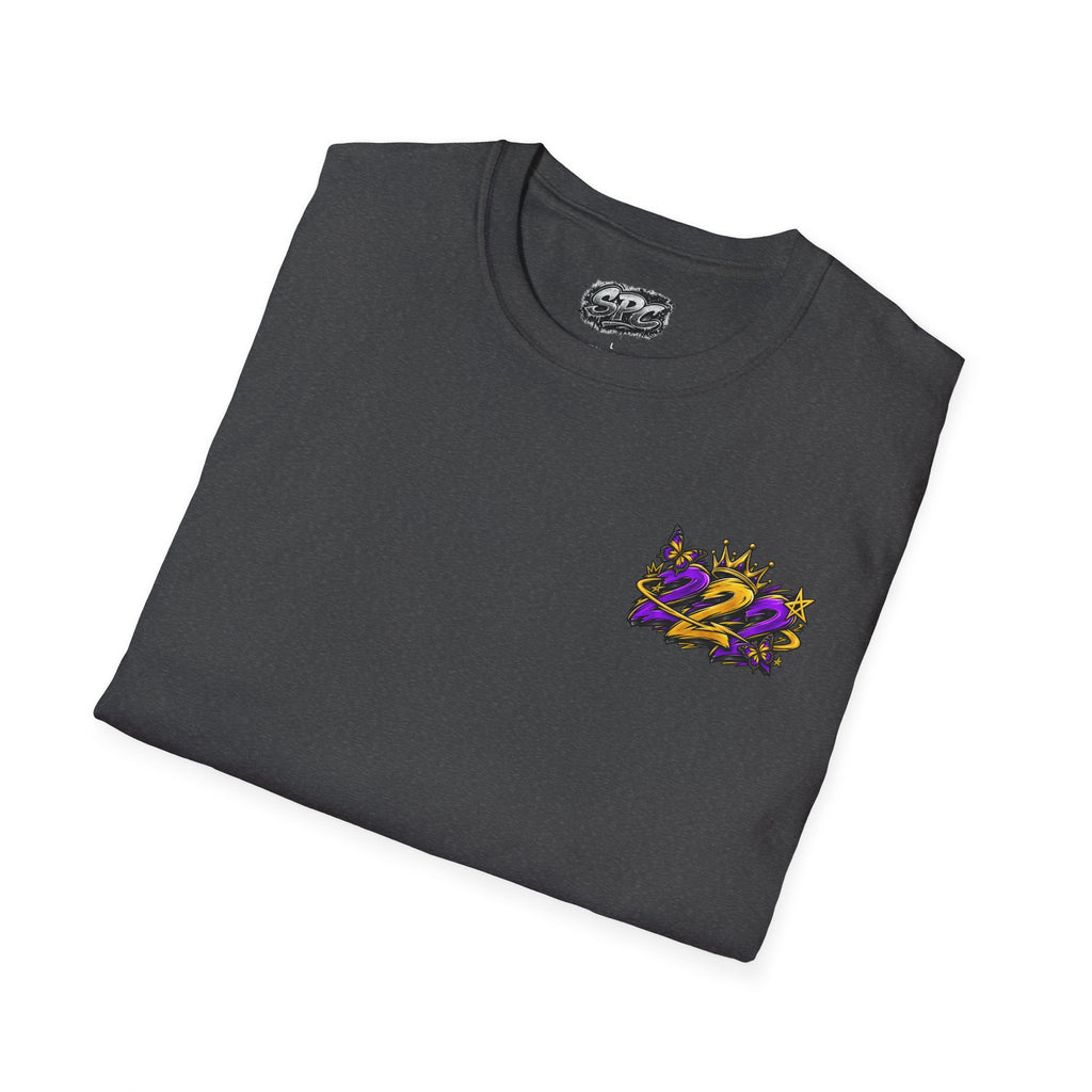 Pocket Logo T‑Shirt — Purple Crown '2' Graphic