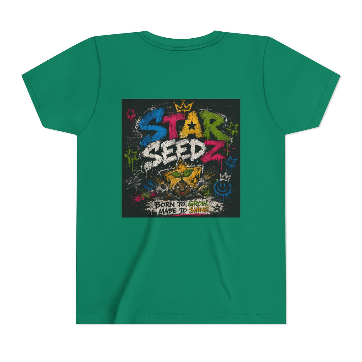 Youth T-Shirt — Star Seedz Colorful Graffiti Logo Tee ("Born to Shine")
