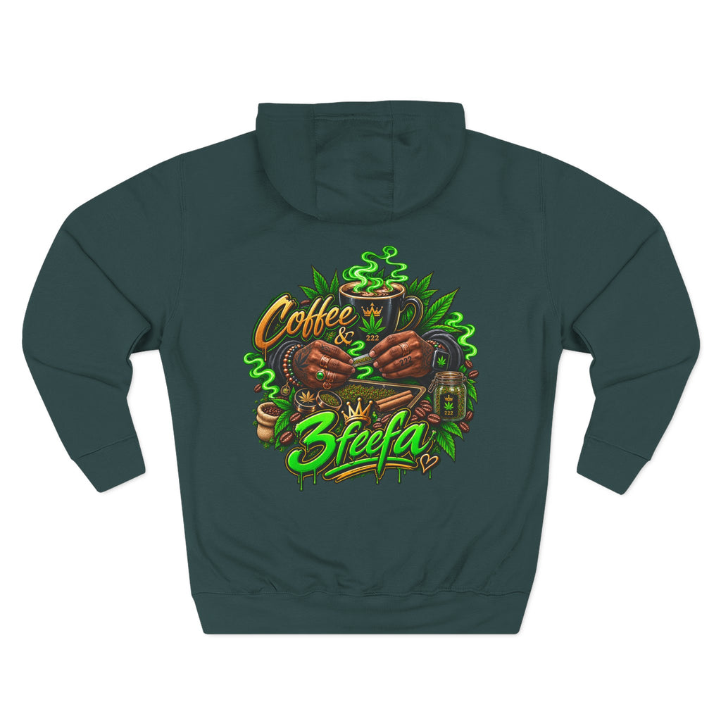 Coffee & Steefa Hoodie — Cannabis Coffee Graphic Pullover