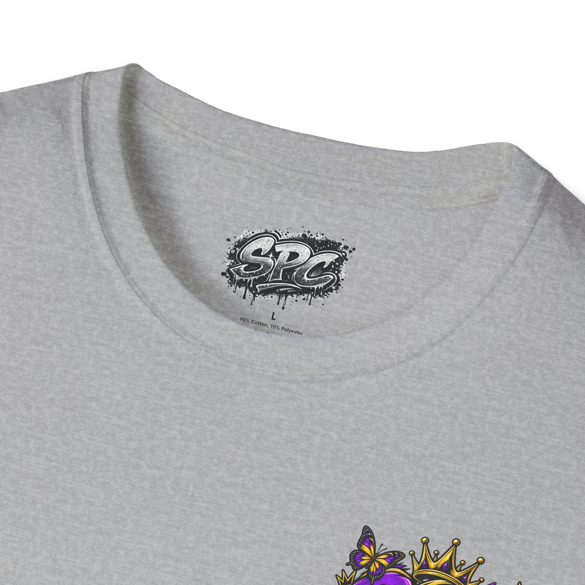 Pocket Logo T‑Shirt — Purple Crown '2' Graphic
