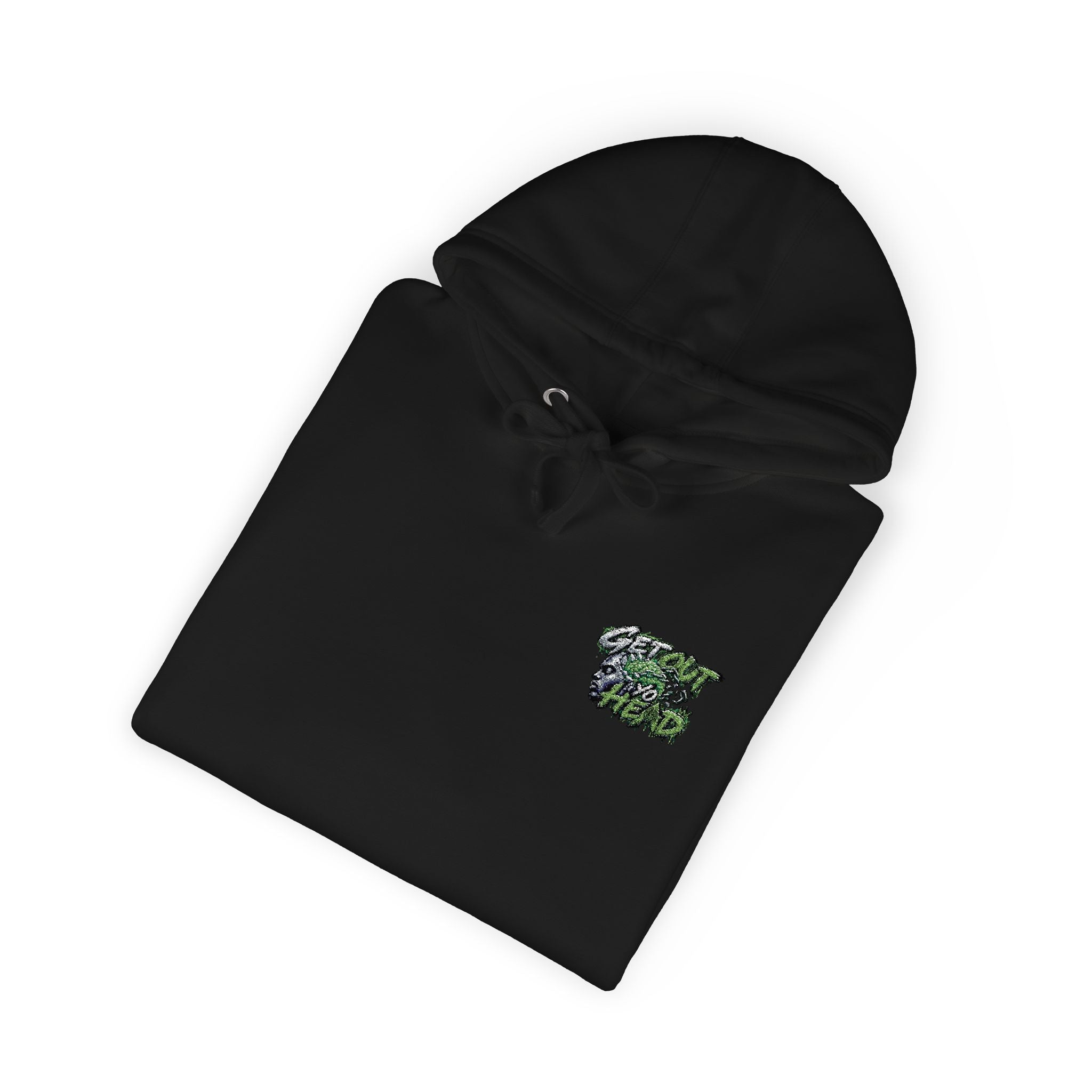 Hoodie — Green Floral Camo Chest & Sleeve Logo