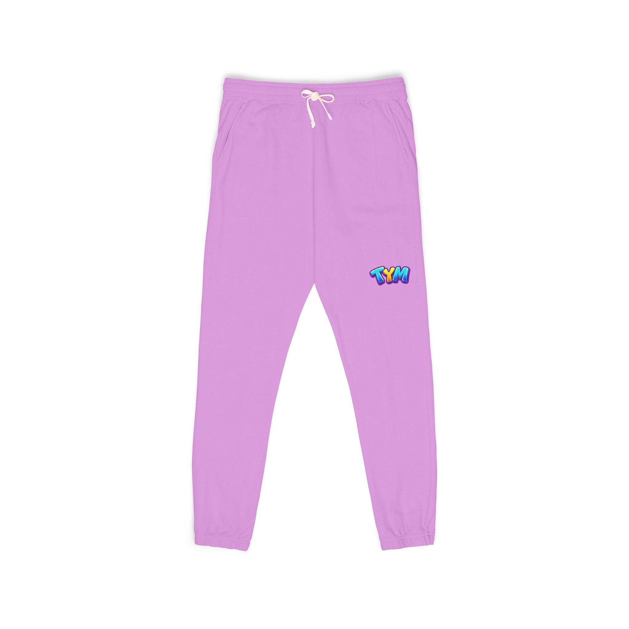 Charcoal Joggers with Colorful 'YAY' Embroidered Logo — Cozy Fleece Sweatpants