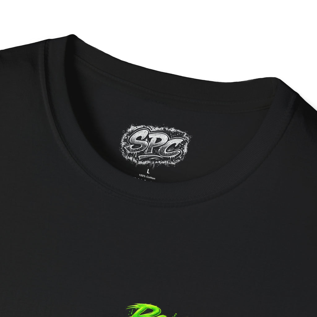 Possessed Monkey Graphic T-Shirt — Retro Green Horror Logo Tee