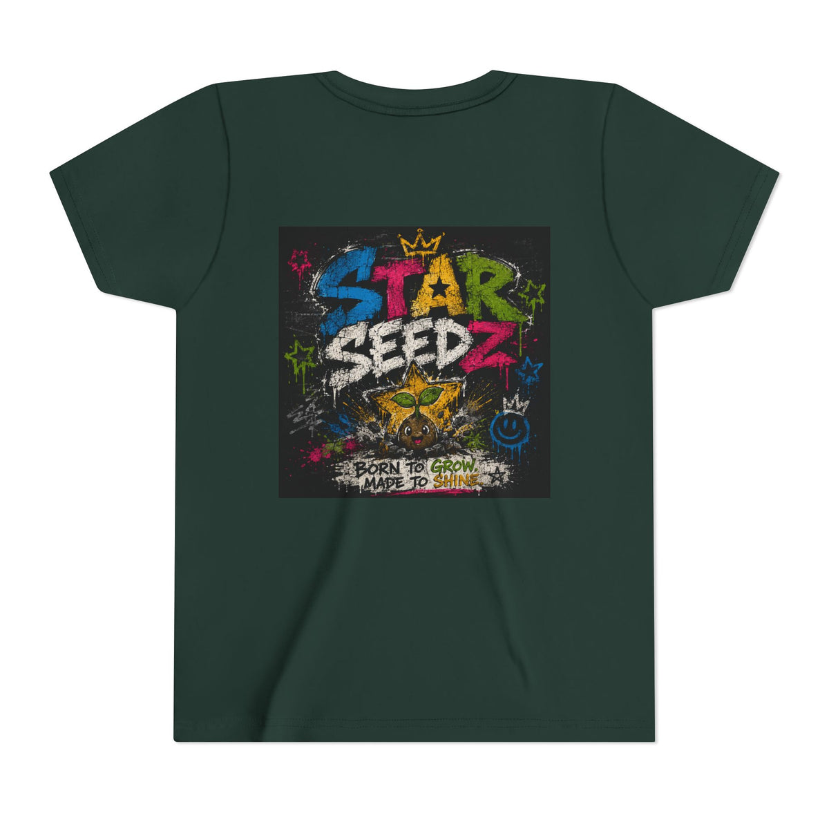 Youth T-Shirt — Star Seedz Colorful Graffiti Logo Tee ("Born to Shine")