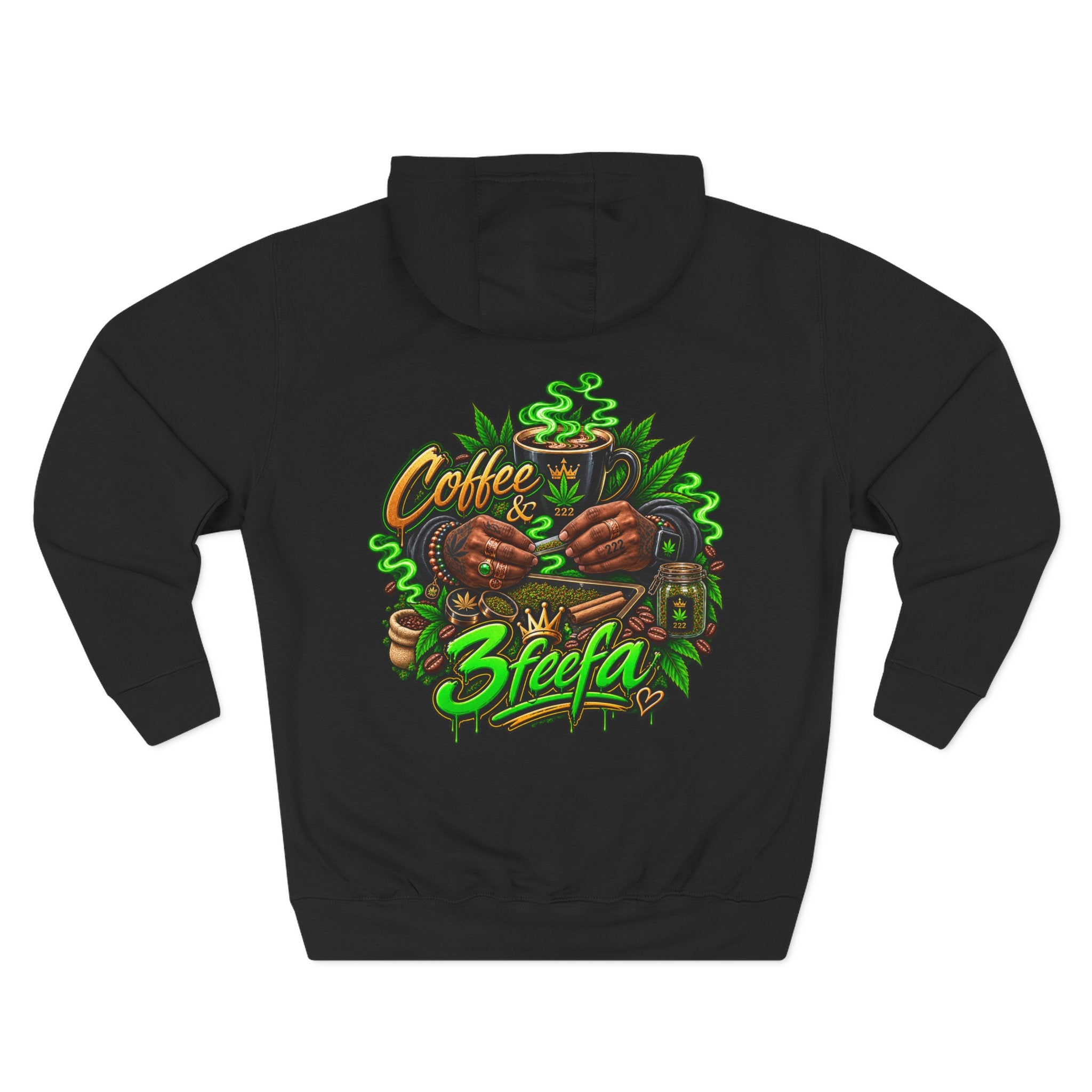 Coffee & Steefa Hoodie — Cannabis Coffee Graphic Pullover