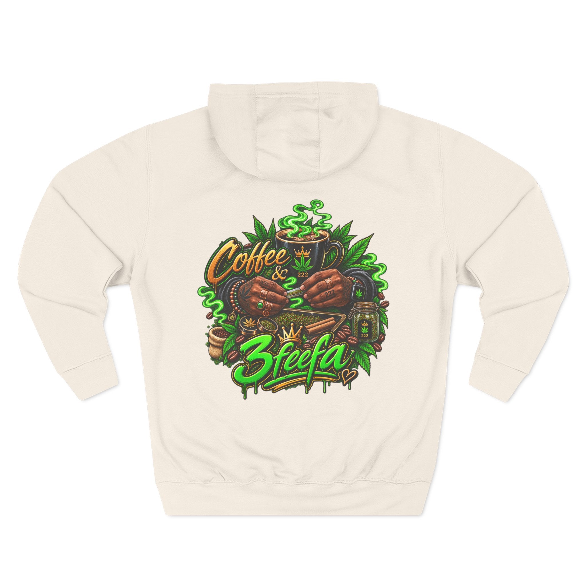 Coffee & Steefa Hoodie — Cannabis Coffee Graphic Pullover