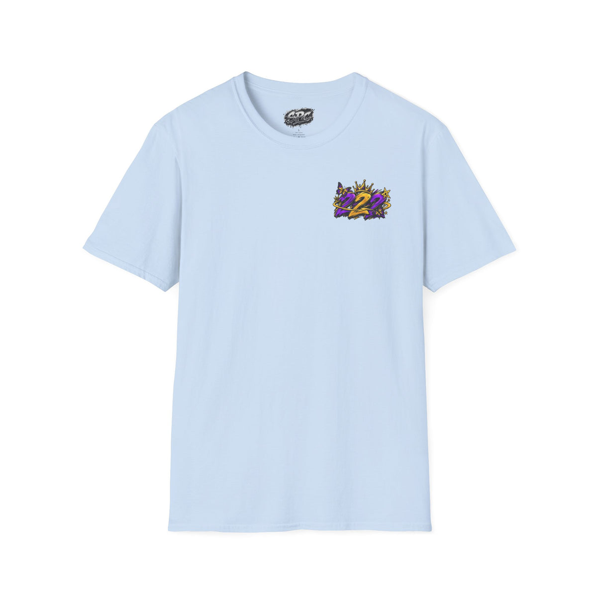 Pocket Logo T‑Shirt — Purple Crown '2' Graphic