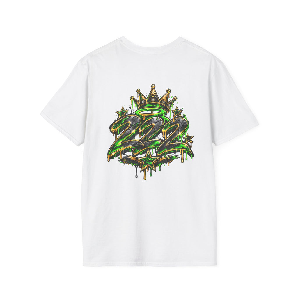 Camo Crown Pocket Tee — Minimal Green Crown Chest Graphic T-Shirt