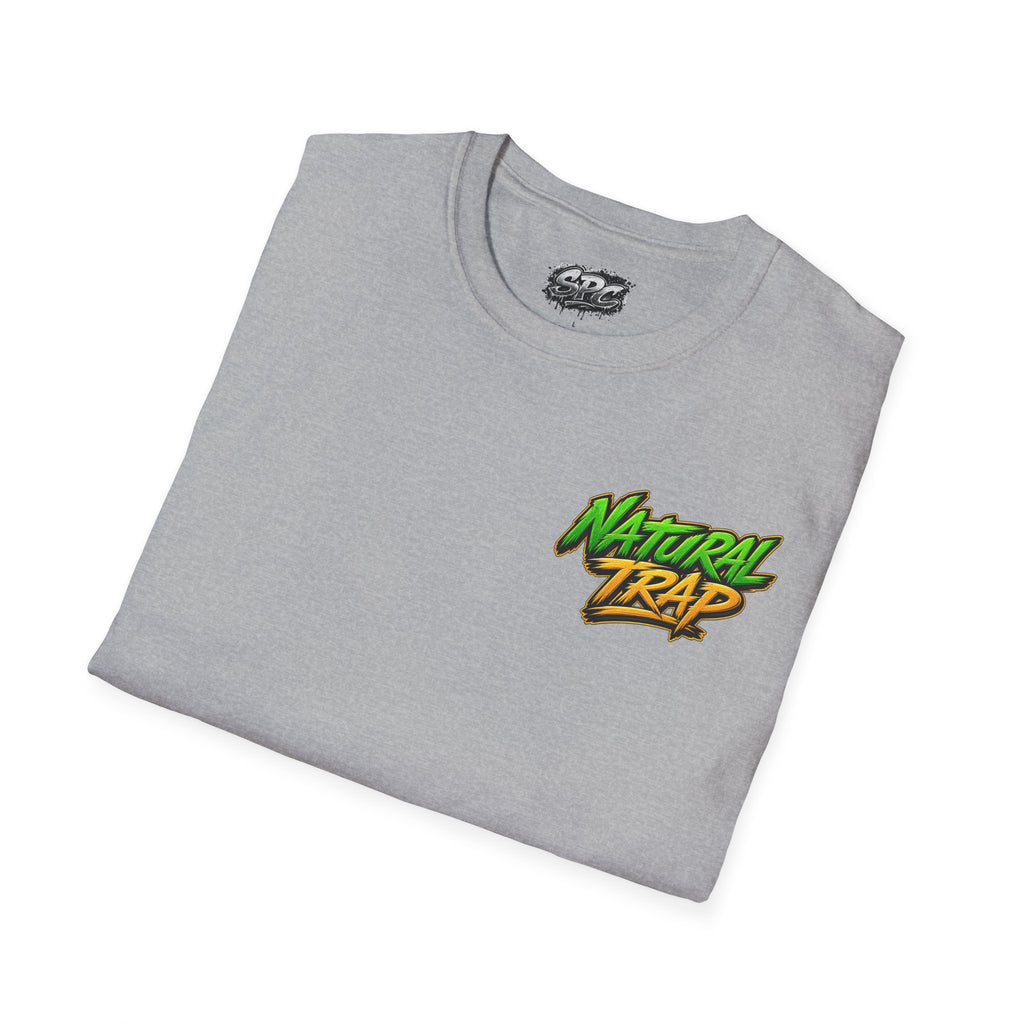 Natural Trap Logo T‑Shirt — Retro Green & Yellow Graphic Tee