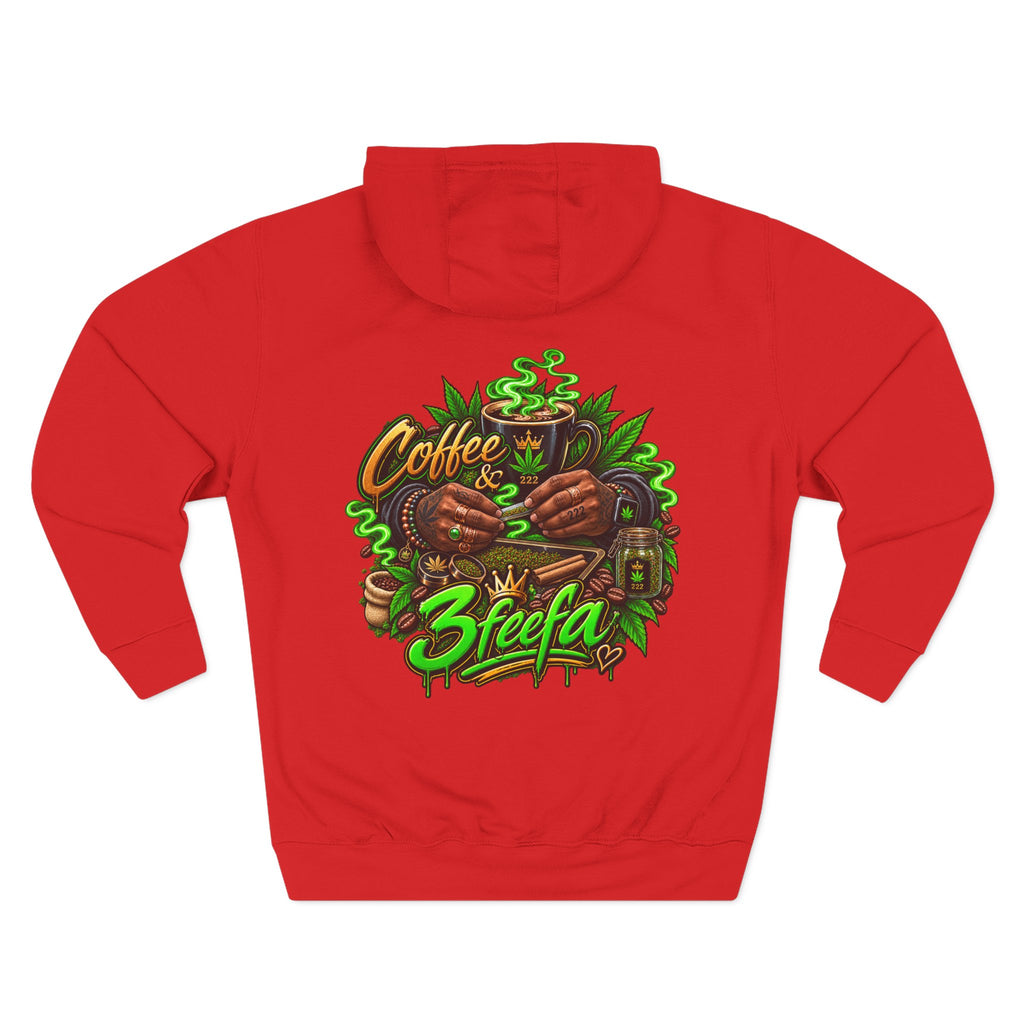 Coffee & Steefa Hoodie — Cannabis Coffee Graphic Pullover