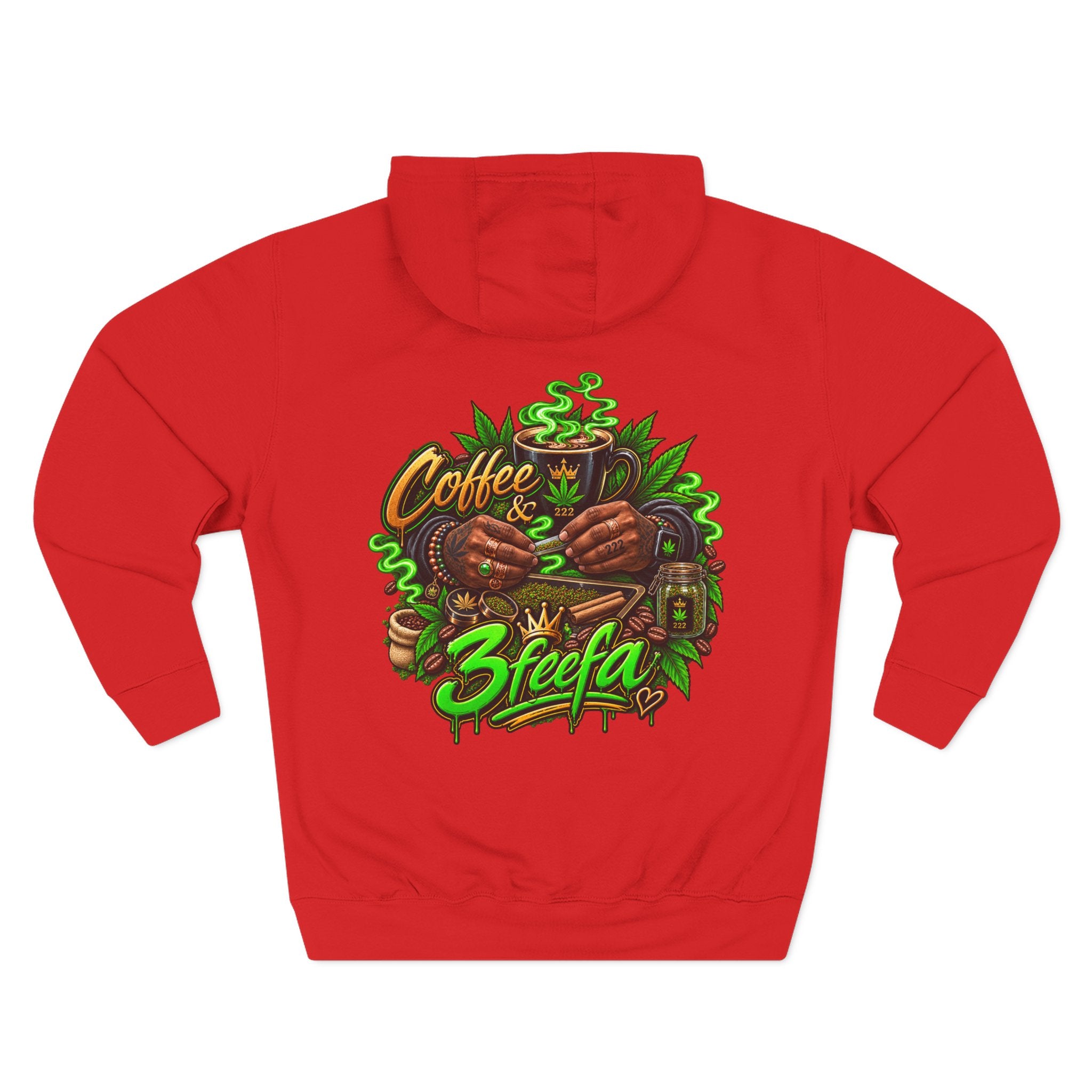 Coffee & Steefa Hoodie — Cannabis Coffee Graphic Pullover