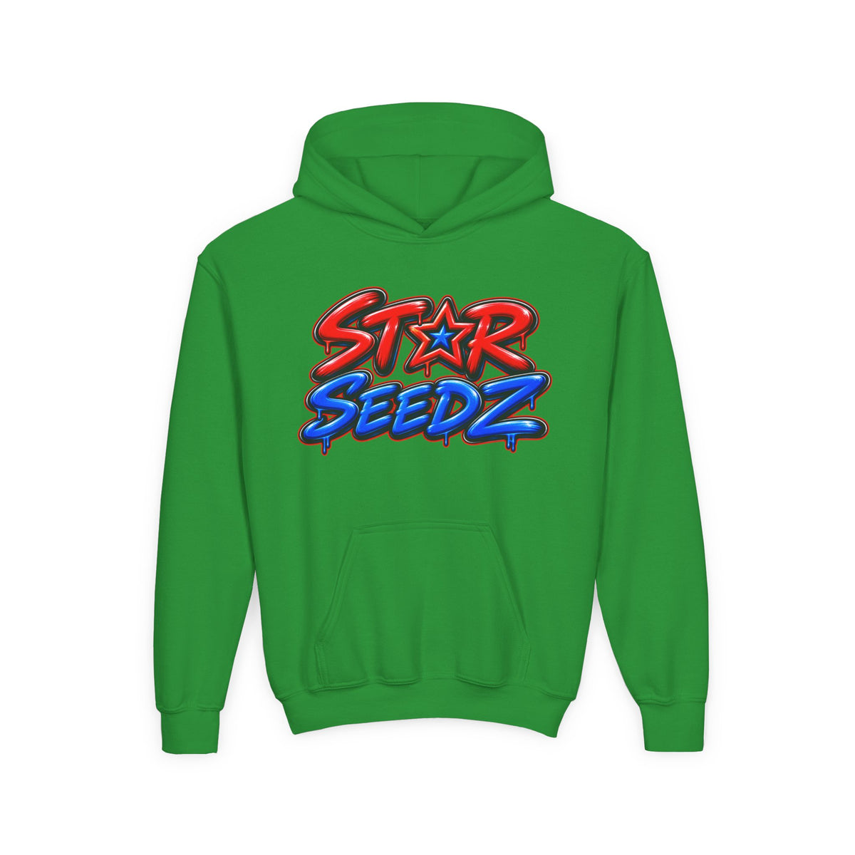 Youth Hoodie — 'Star Seedz' Colorful Street Art Logo Pullover