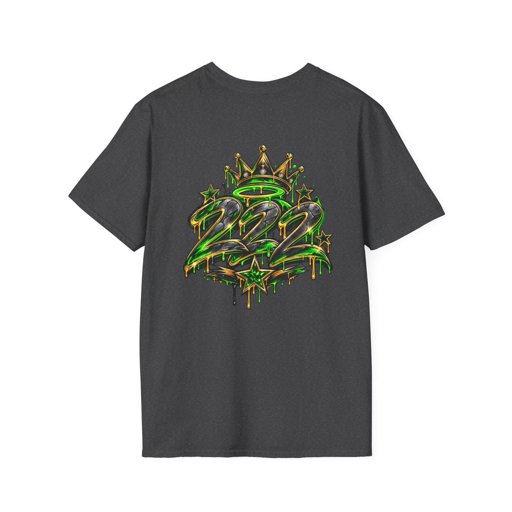 Camo Crown Pocket Tee — Minimal Green Crown Chest Graphic T-Shirt