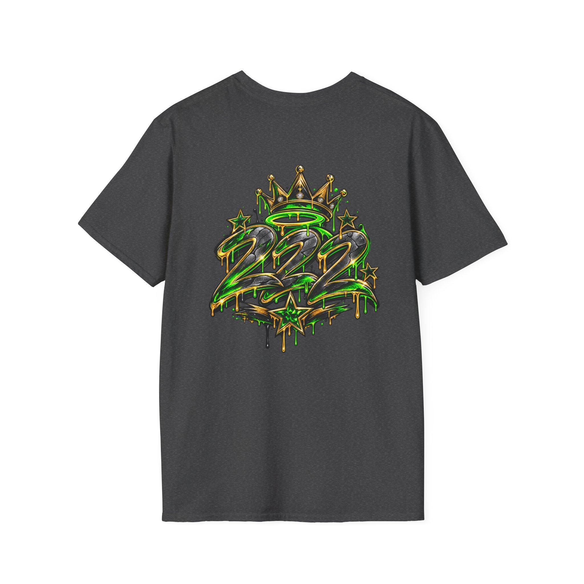 Camo Crown Pocket Tee — Minimal Green Crown Chest Graphic T-Shirt