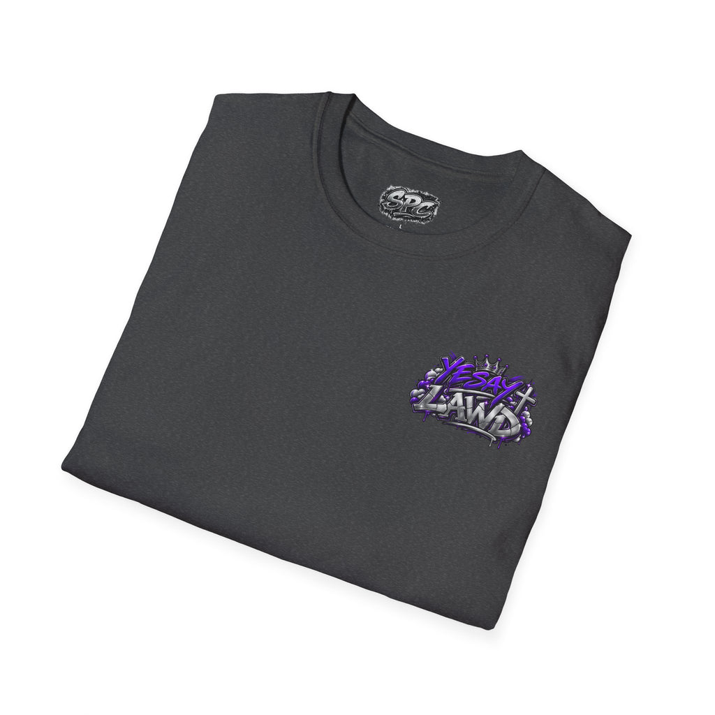 T-Shirt — Gnarled Purple 'LAW' Street Graffiti Logo