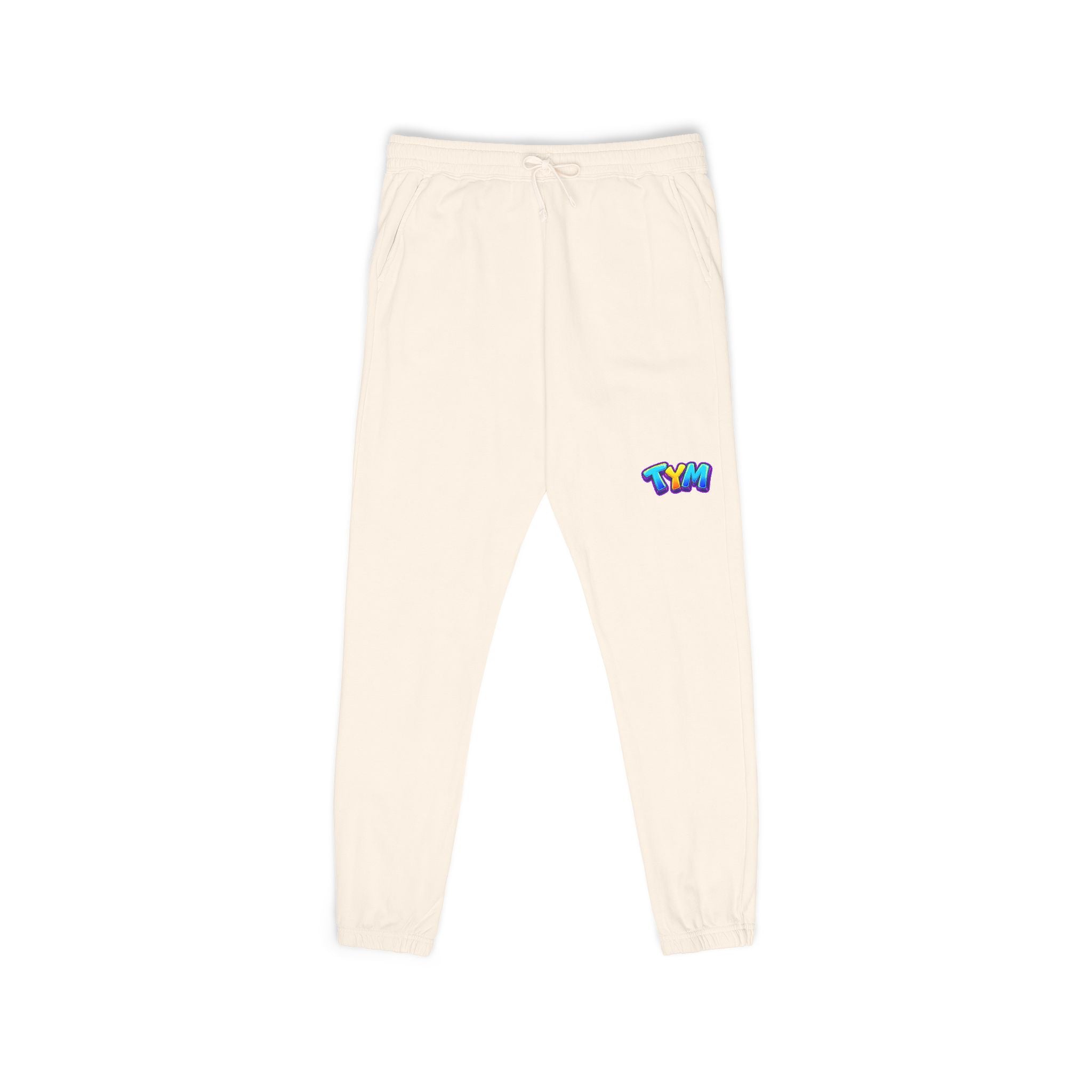 Charcoal Joggers with Colorful 'YAY' Embroidered Logo — Cozy Fleece Sweatpants