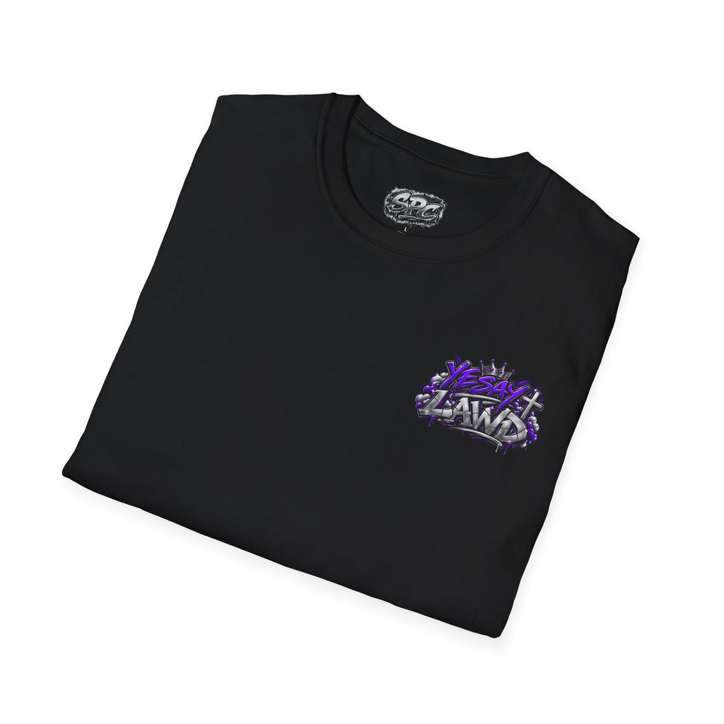 T-Shirt — Gnarled Purple 'LAW' Street Graffiti Logo