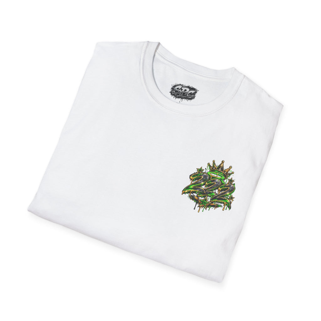 Camo Crown Pocket Tee — Minimal Green Crown Chest Graphic T-Shirt
