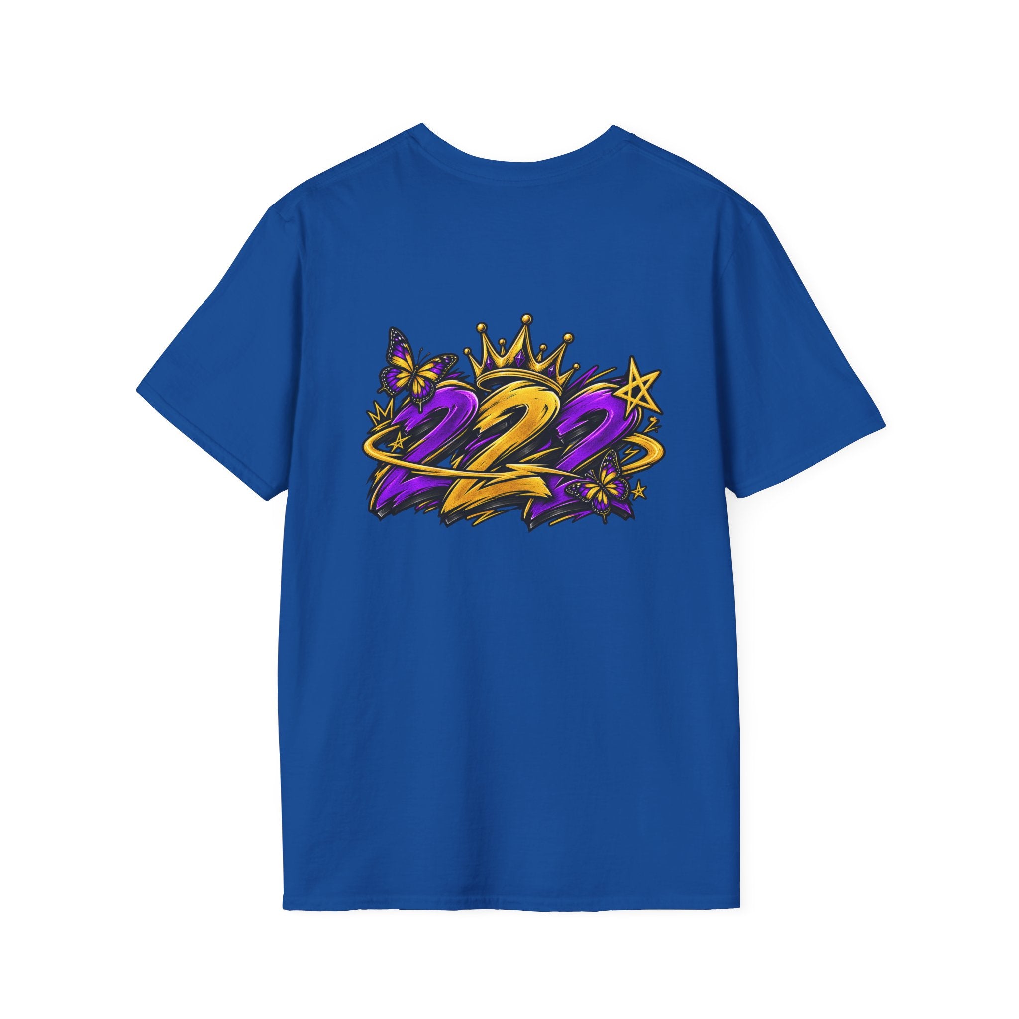 Pocket Logo T‑Shirt — Purple Crown '2' Graphic
